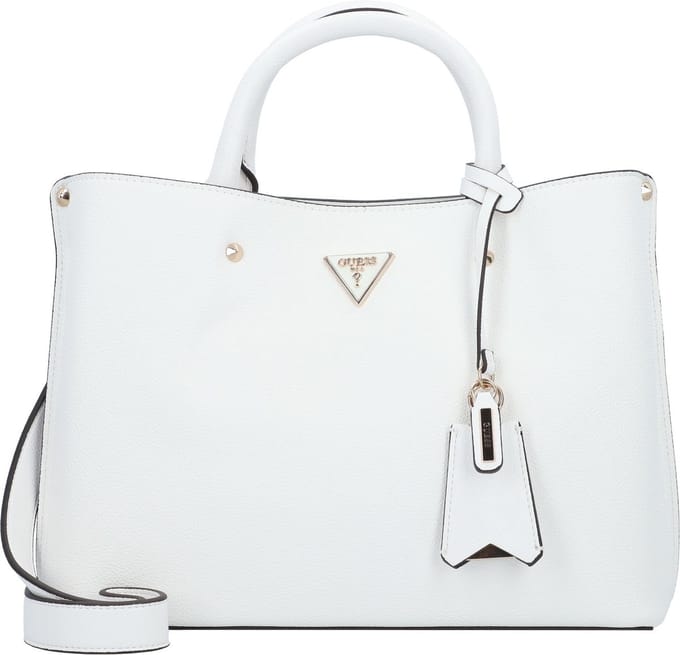 GUESS Handtas Schoudertas Meridian Girlfriend Satchel Stone Crème