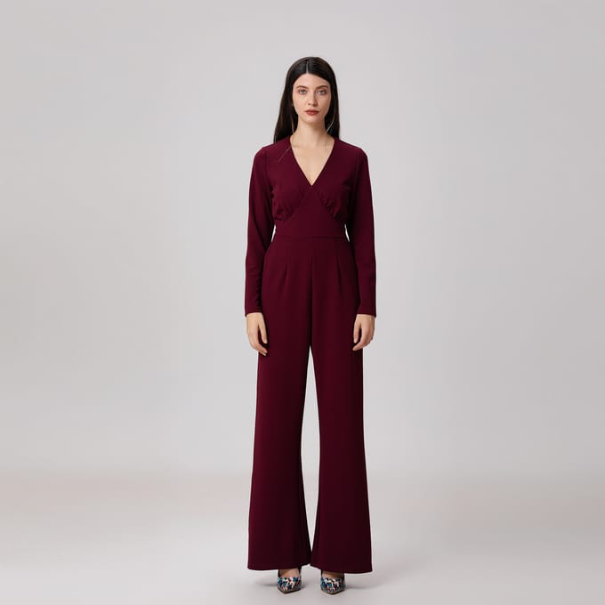 Jumpsuit met V-decolleté