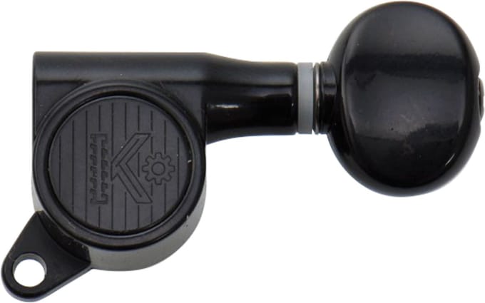 Kluson MK6LB Round Backs Oval 6L Black - Stemmechaniek voor gitaar