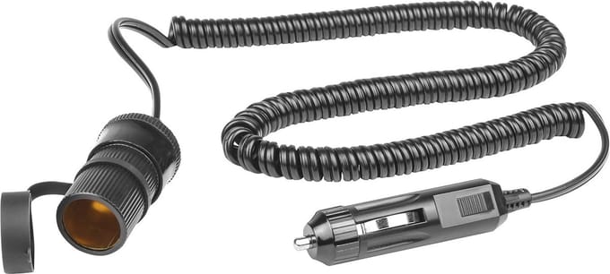 Verlengkabel 12 V - 2,5 m zwart voor caravans en voertuigen