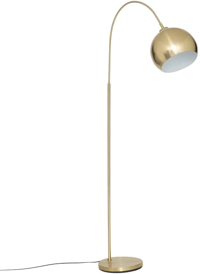 Atmosphera staande Booglamp Floris - metaal - goud - H177 cm - Designlamp - Vloerlamp