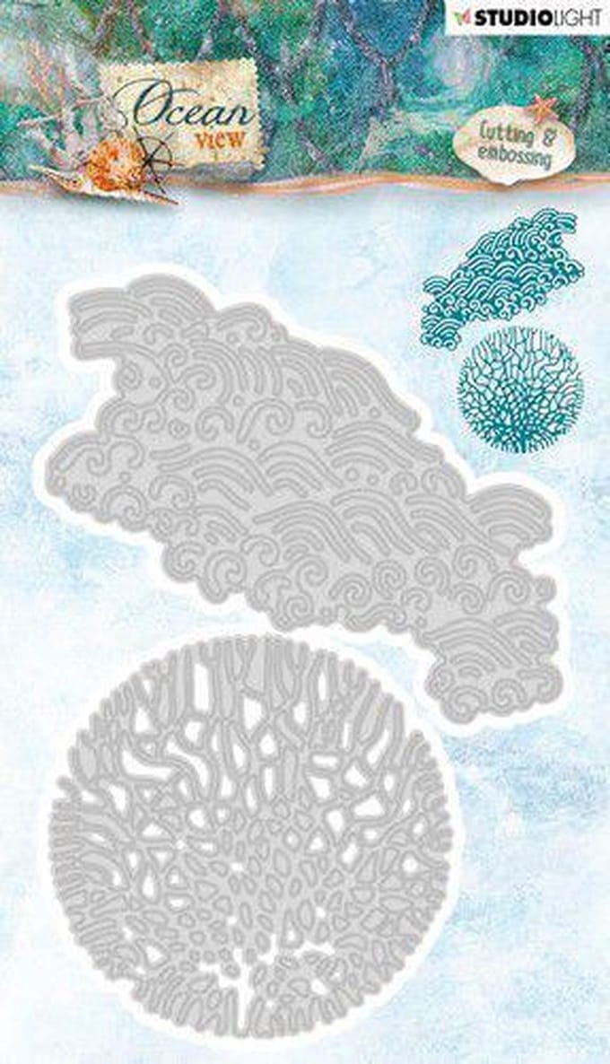 Studio Light Embossing Die 144 x 98 mm Ocean View nr.194 (STENCILOV194)