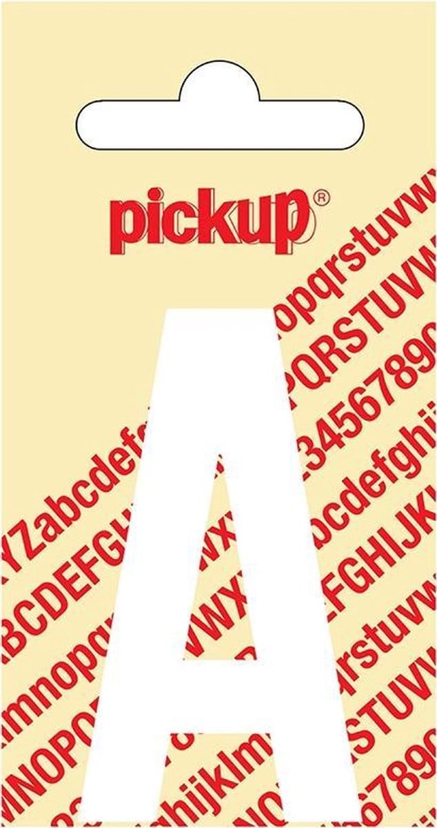 Pickup plakletter Nobel 60 mm wit A - 31012060A
