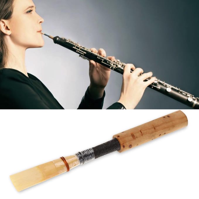Goede Kwaliteit Hobo Riet Blaasinstrument Vervangingsonderdelen met Transparante Koker(1 st) gray