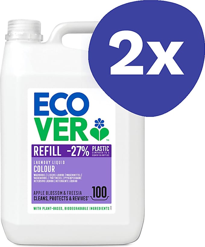 Ecover Vloeibaar Wasmiddel Gekleurde Was (2x 5L)