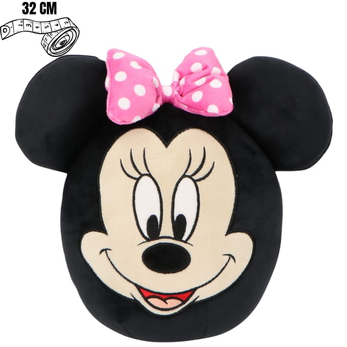 Minnie Mouse Squishy 32 cm - Knuffel - Zachte stof - Zwart