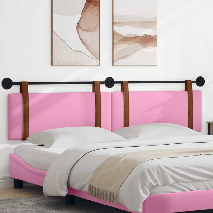 vidaXL - Hangend - hoofdbord - Roze - Antiek - PU
