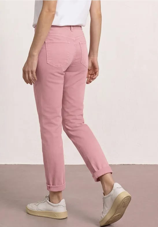 Mid Waist taps toelopende jeans in een Loose Fit