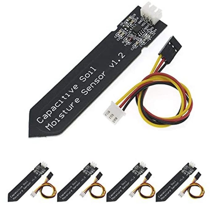 Capacitieve Bodemvochtsensor - 5 Stuks - Corrosiebestendig - Voor Arduino en Raspberry Pi