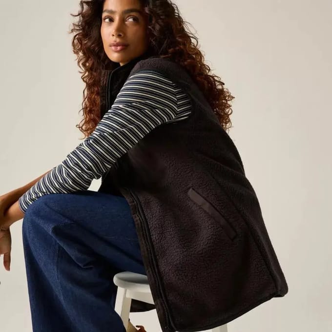 Mouwloze fleece voor dames Regatta Frankie Borg Longline