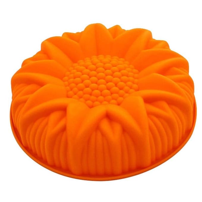Grote siliconen cakevorm Dessertvormen Grote zonnebloem Styling Gebakvormen grijs