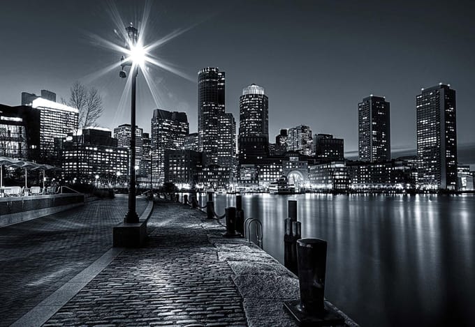 Fotobehang City Skyline | PANORAMIC - 250cm x 104cm | 130g/m2 Vlies