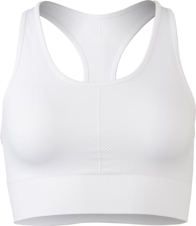 AGU Seamless Sport BH - Dames - Hardloopbh - Wielrenonderkleding - Naadloos - Lichtgewicht - Polygiene Geurremmend - Wit - XS