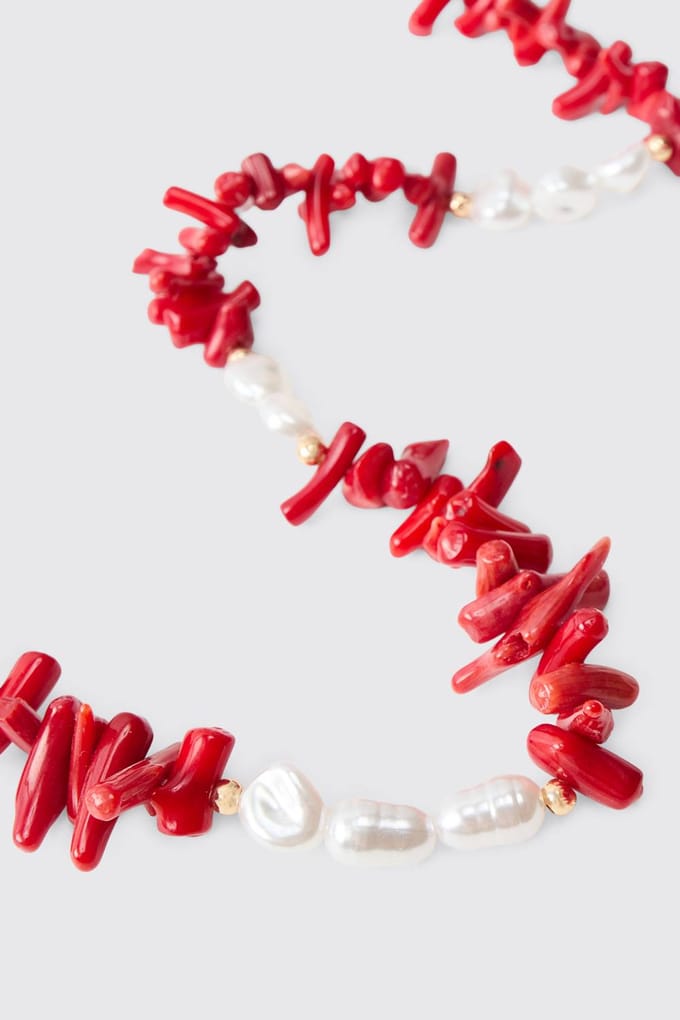 Kralenketting Met Schelp & Parel | Red