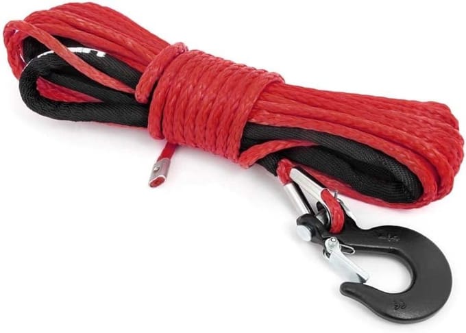 Winch Touw - Synthetisch Touw - Voertuig Herstel - Hoge Sterkte Gewicht - 15 Meter - Rood