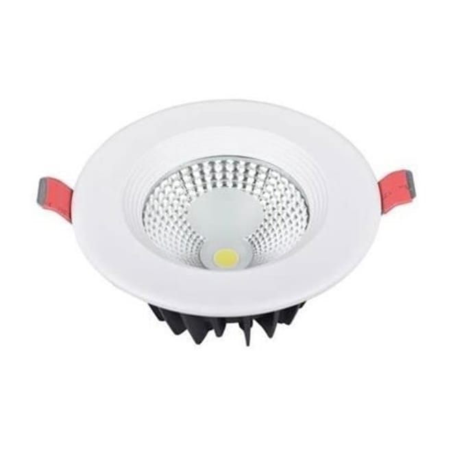LED Downlight - Inbouw Rond 5W - Helder/Koud Wit 6400K - Mat Wit Aluminium - Ø90mm