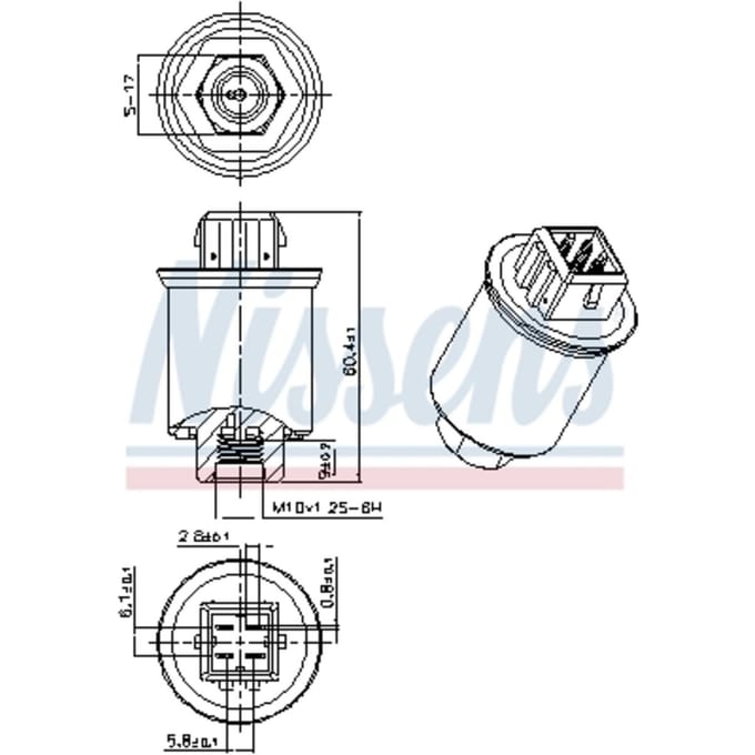 Drukschakelaar, airconditioning NISSENS 301035