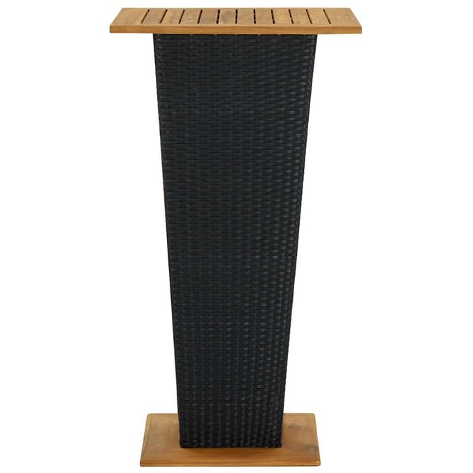 vidaXL - 5-delige - Tuinbarset - met - kussens - poly - rattan - zwart