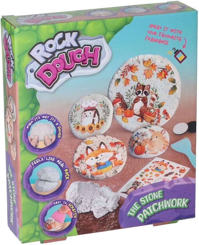 Paulinda klei speelset Rock Dough stenen maken en versieren creatief.