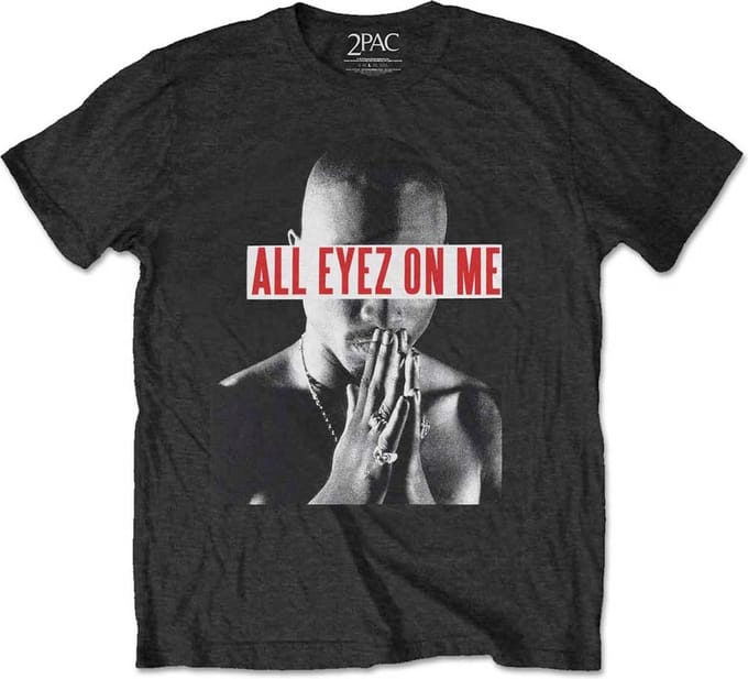 Tupac - Eyez On Me Heren T-shirt - M - Zwart