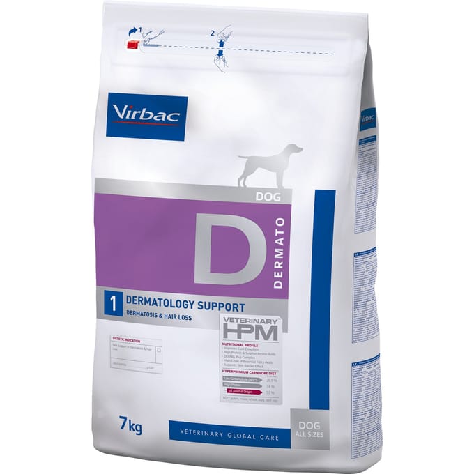 Virbac Veterinary HPM Dog Dermatology Support Hondenvoer - 7 kg