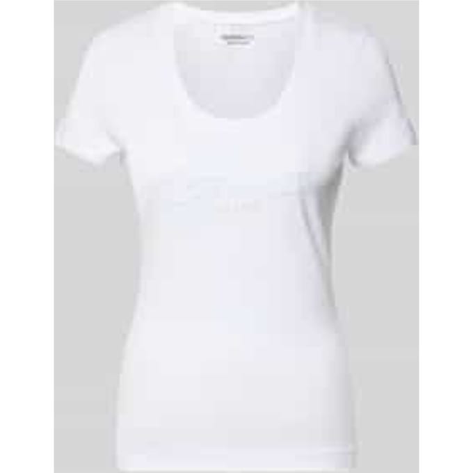 T-shirt met U-hals model 'SCRIPT'