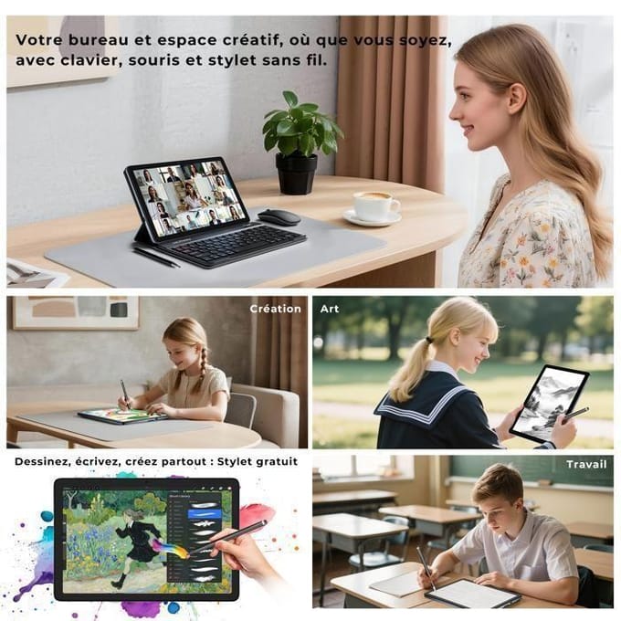 HOTWAV Pad 13 Pro Android 16 tablet 10,1 '' 120 Hz display Lichtgewicht ultradunne pad 4 GB 256 GB 6580 mAh 13 MP Octa-core tablet-pc