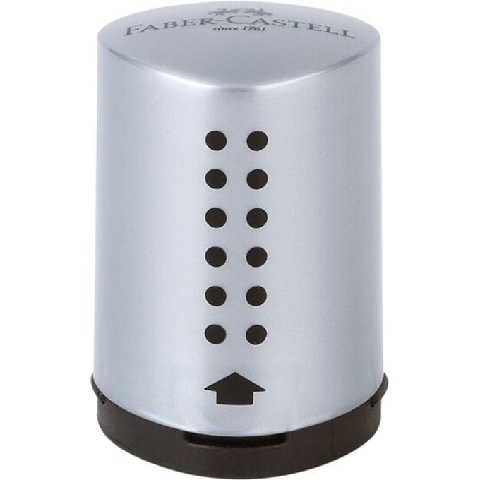 Faber-Castell puntenslijper mini - GRIP 2001 - zilver - FC-183700