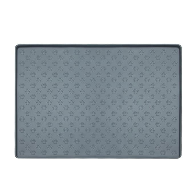 Siliconen huisdiermat antislip, waterdicht, morsbestendig, gemakkelijk schoon te maken kattenpoot placemat, groot blue