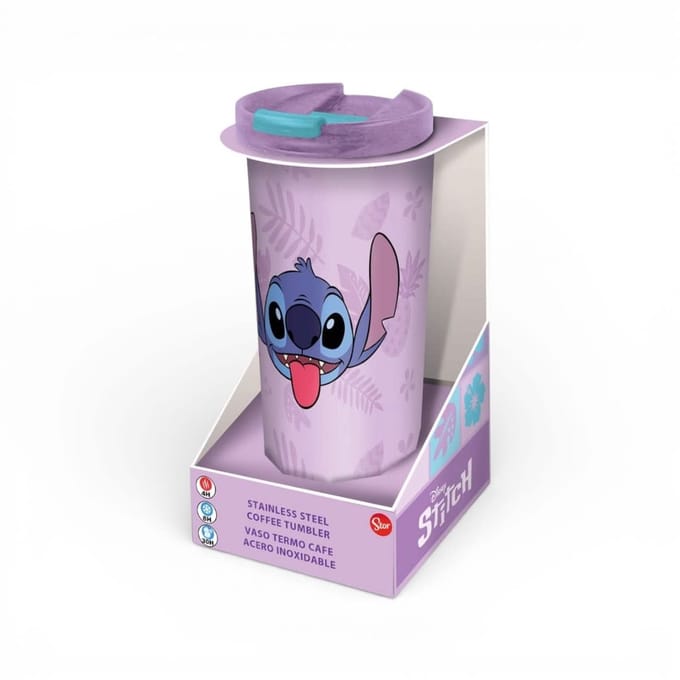 Stor Lilo & Stitch Stainless Steel travel tumbler Stitch Palms Kitchen- and Tableware