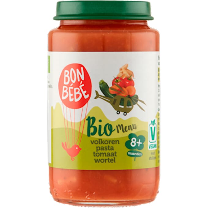Bio M0811 volkoren pasta tomaat wortel