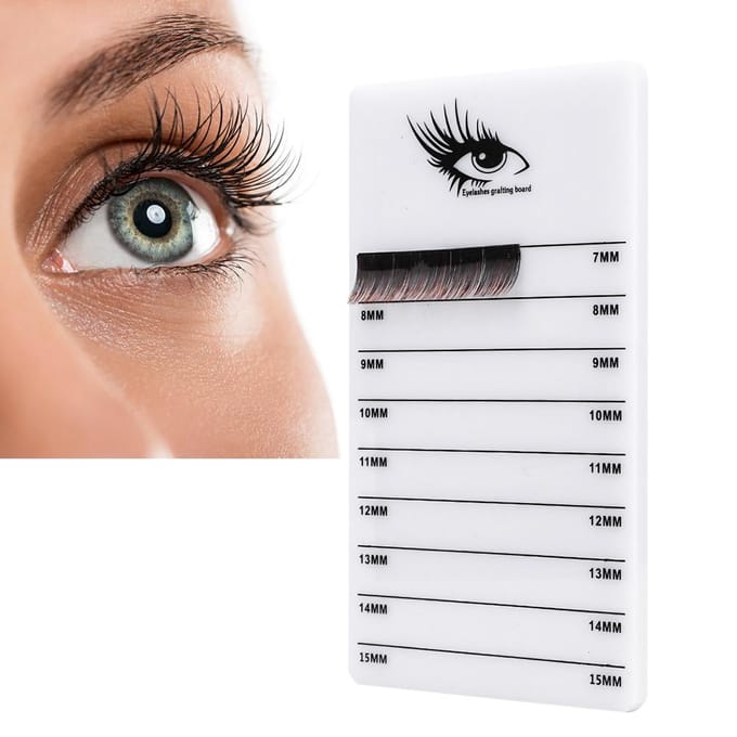 7-15mm Wimperbak Standaard Wimperextensions Enten Planten Acryl Bord Make-up Tool white