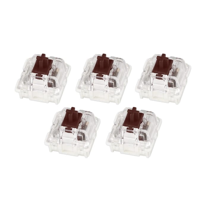 10 stuks Mechanisch Toetsenbord Schakelaar Bruine Schakelaar Premium ABS Delicaat Structuur Lange Levensduur white