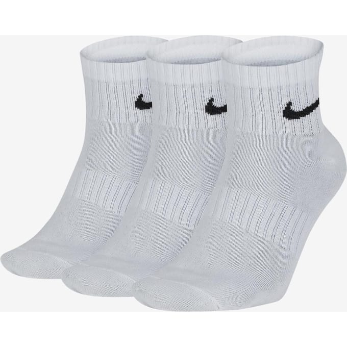 Nike Dry Cushion Everyday 3 paar enkelsokken in wit