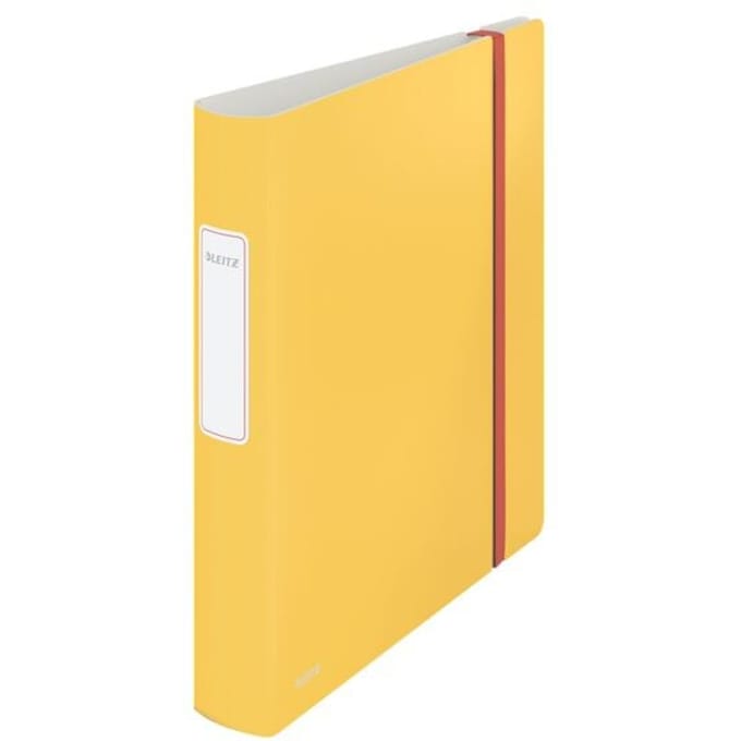 Leitz 180° Active Cosy PP 2-Rings A4 Ordner met Rugetiket - Rugbreedte Van 65mm - Warm Geel