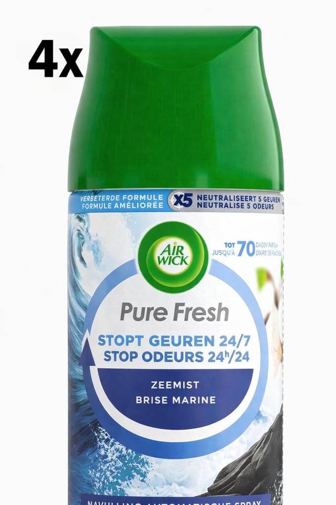 (4x) Air Wick Navulling Zeemist 4 x 250 ml