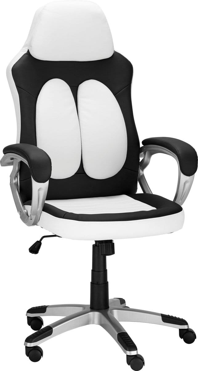 Niro-GamerStoel - Zwart/Wit PU