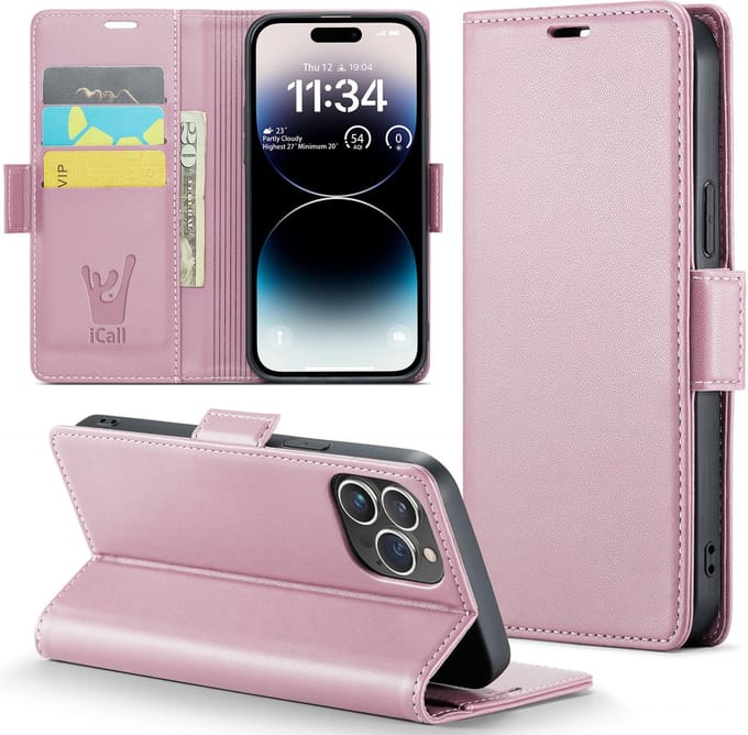 Hoesje geschikt voor iPhone 14 Pro Max - HyperCase Book Cover Kunstleer Rose