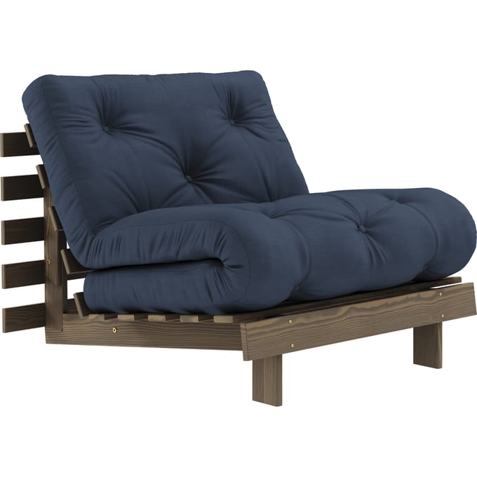 Karup Slaapbank Roots 90 - 737 Navy - 106 carob brown lacquered