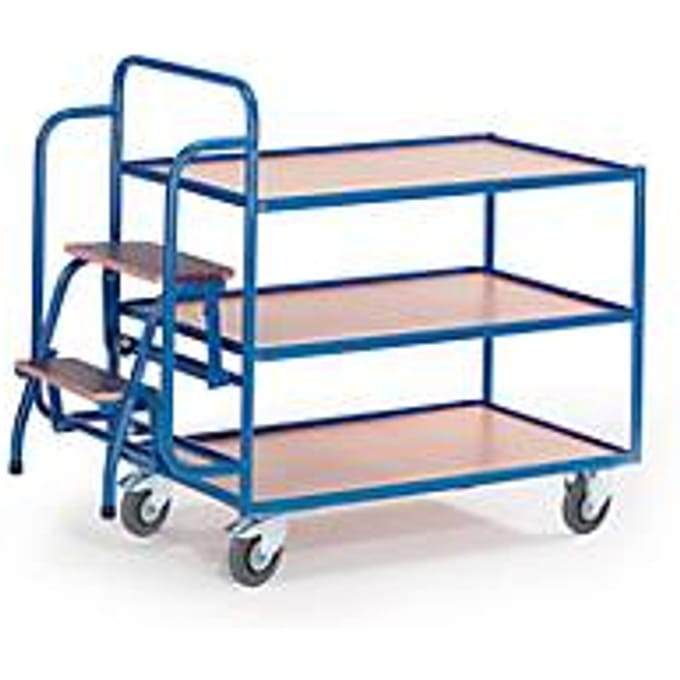 Etagewagen met treden, 3 etages