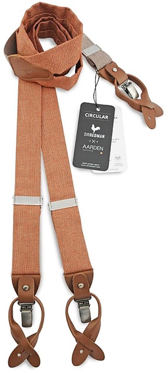 Sir Redman - Bretels - x Aarden bretels Sustainable Stan Rust - roestoranje / wit