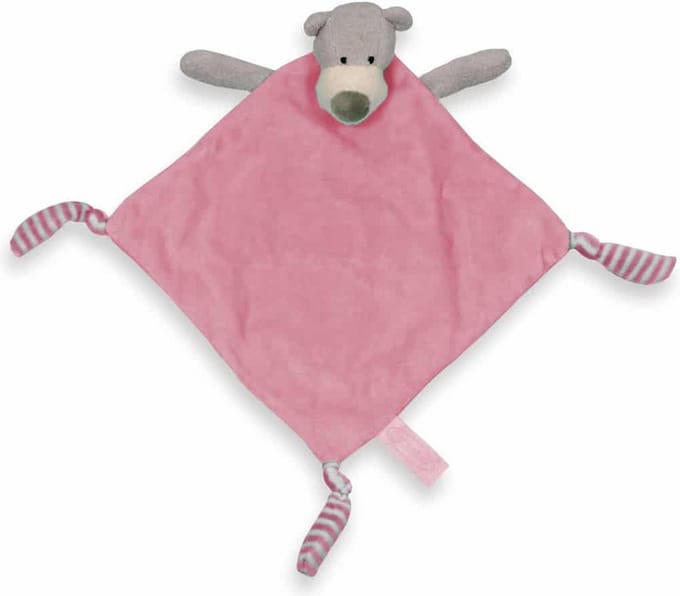 Funnies Beer Tutdoekje Roze 23 x 23 cm