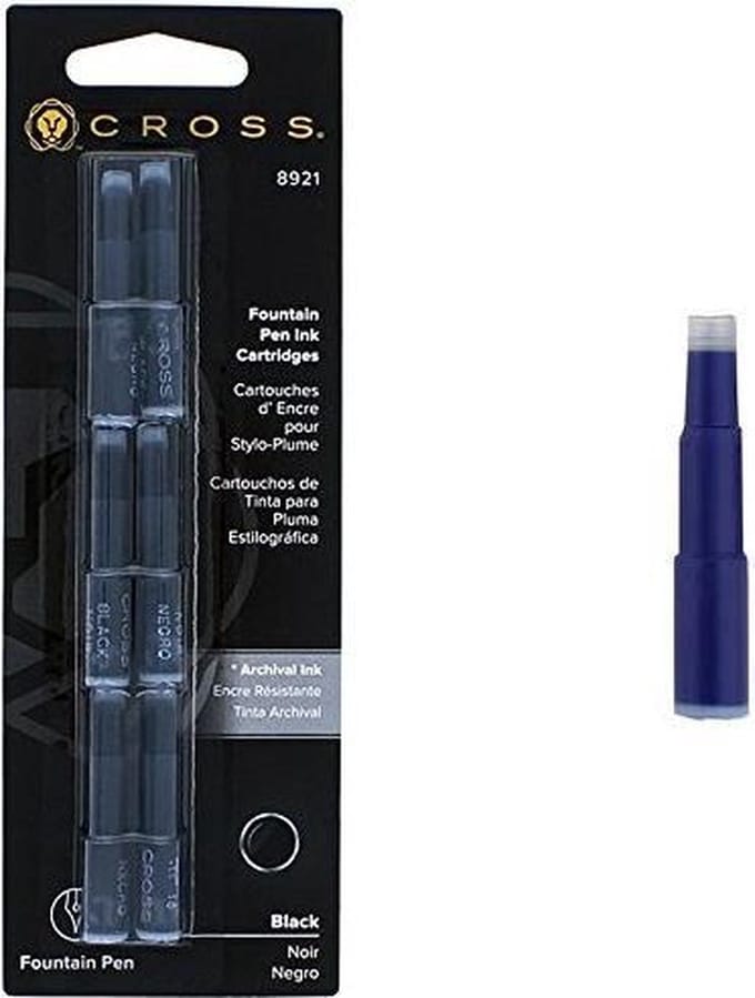 Inktpatroon cross blauw | 6 stuks