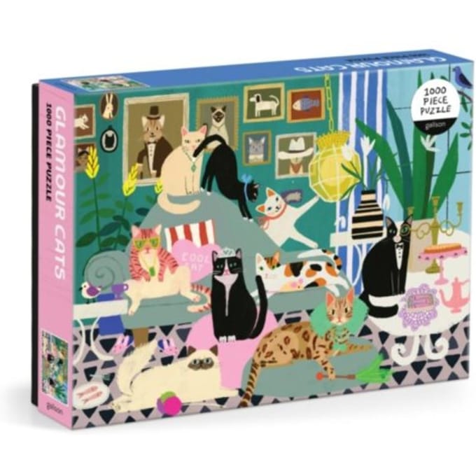 Glamour Cats 1000 Piece Puzzle - Galison