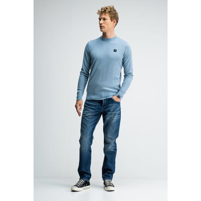 Butcher of Blue Structure Crew Horizon Blue Taglia: M | Maglioni a maglia Outlet | Uomo | Blu