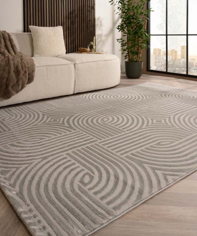 Scandinavische loper - Serene Vidda zilver 80x250