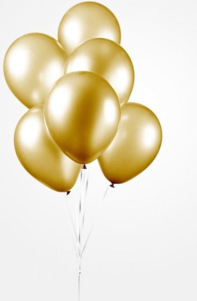 50 metallic ballonnen goud.