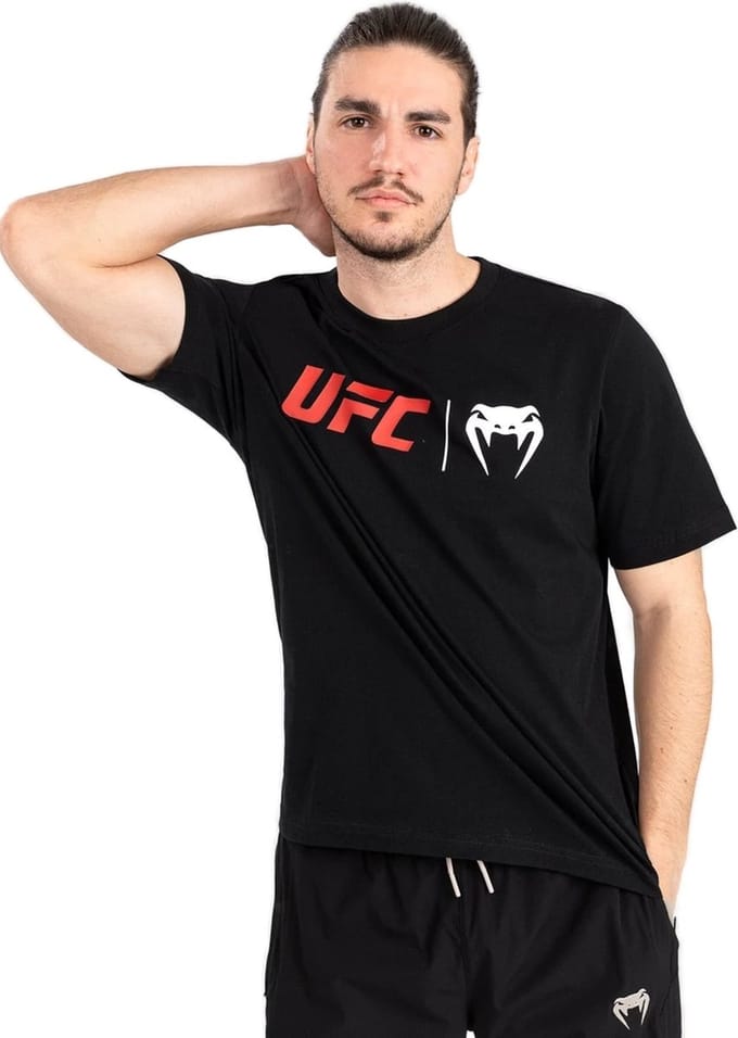 UFC Venum Classic T-Shirt Zwart Rood - S