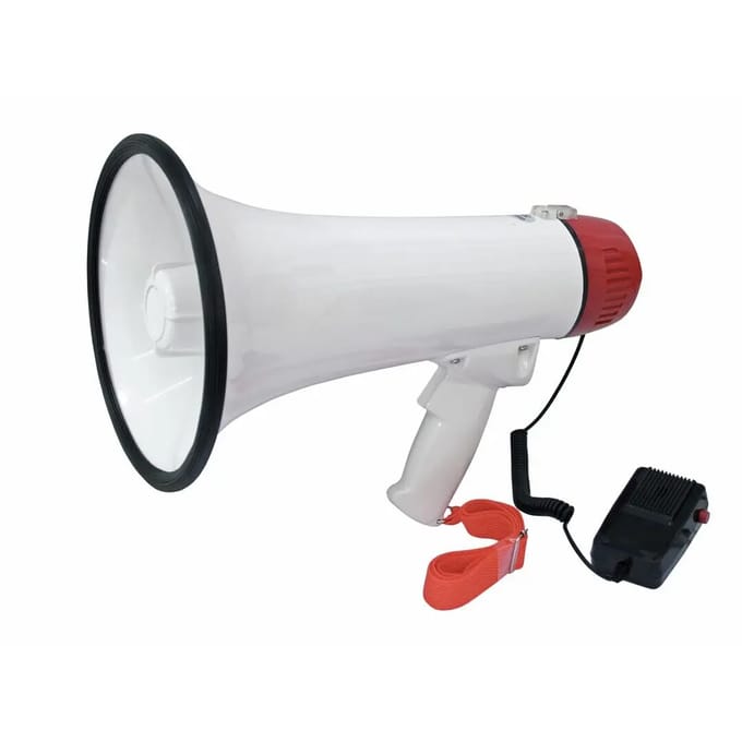 Omnitronic MP-15A Megafoon Met handmicrofoon, Met draagriem
