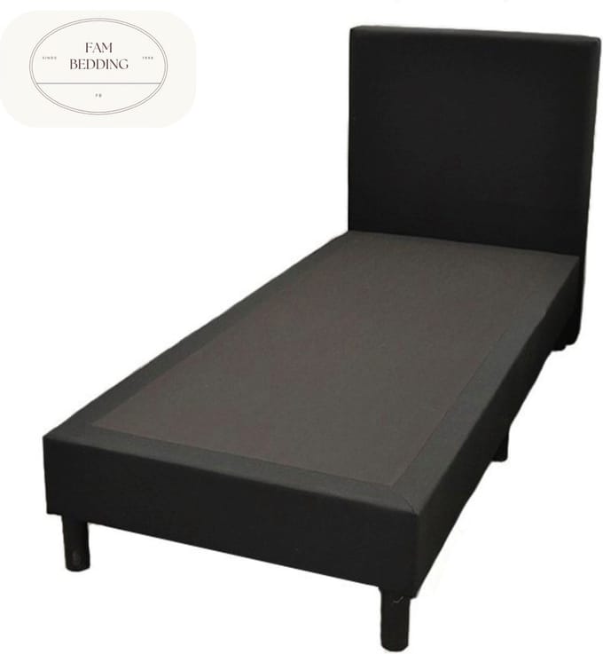 Boxspring Bjorn zonder matras Zwart 90x200